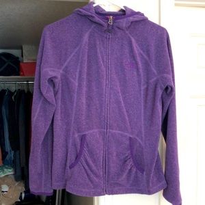 Purple north face sweatshirt